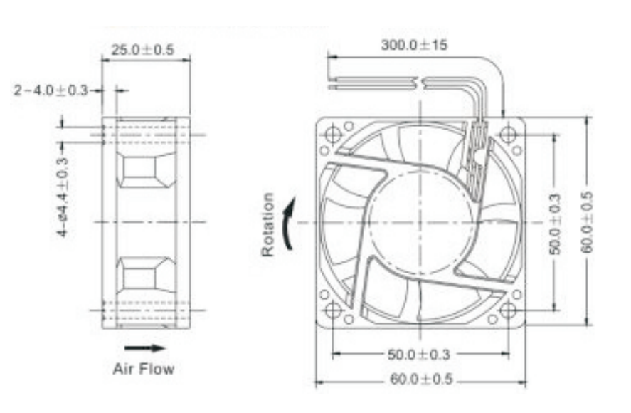 OT-EF6025无刷机电|电扇机电|直流无刷机电-万至达机电