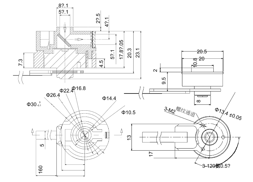 OT-IRIS30-001镜头机电_光学镜头机电_机器镜头马达_相机马达-万至达机电