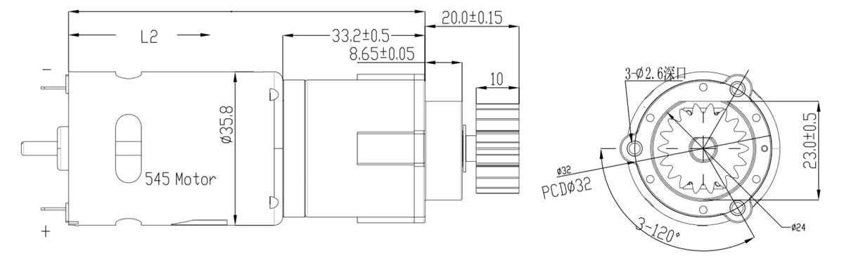 OT-32GP-385/545主动存款机加速机电|ATM加速机电|小型加速机|电念头齿轮箱-万至达机电