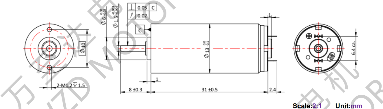 OT-CM1331石墨刷空心杯机电-万至达机电
